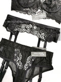 Panty & Garter Belt Silver Lace (Bra se vende por separado)
