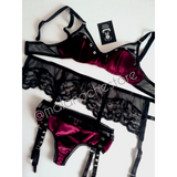 Liguero/Garter Belt Morticia t & Panty Bondage Velvet