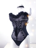 Bodysuit Black Swan(crop malla se vende por separado)