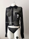 Camisa Skull mesh