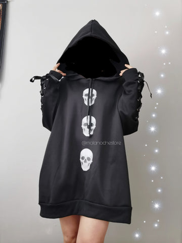 Hoodie oversize Skull
